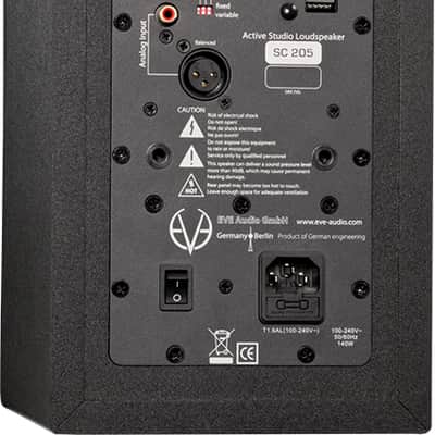 Eve Audio SC205 - 5" Active Studio Monitor - All Black image 3