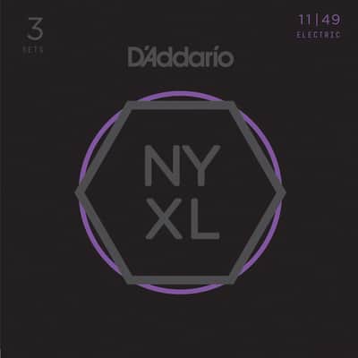D'Addario NYXL1149-3P Nickel Wound Electric Guitar Strings 3-Pack, Medium Gauge