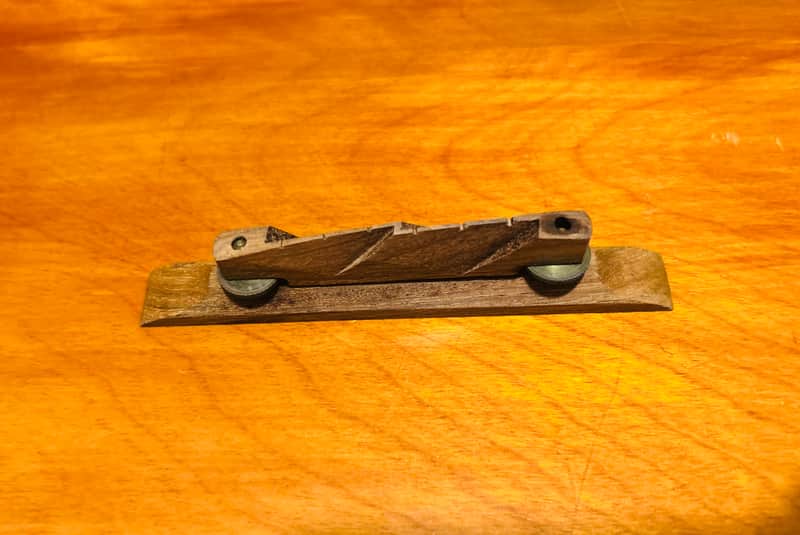 Kay Silvertone Harmony Adjustable floating bridge for arch top 50’s - Rosewood image 1