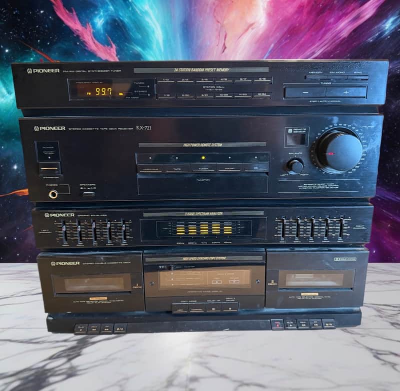 Pioneer RX 721 Digital Synthesizer Stereo Dual Cassette Deck Receiver SERVICED image 1