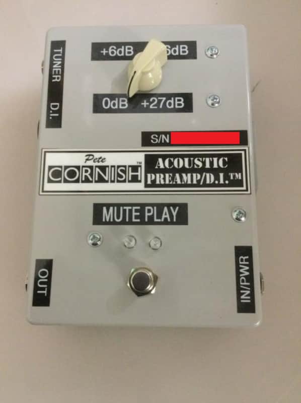 Pete Cornish Pete Cornish Acoustic Preamp/DI/Mute TM Pedal | Reverb