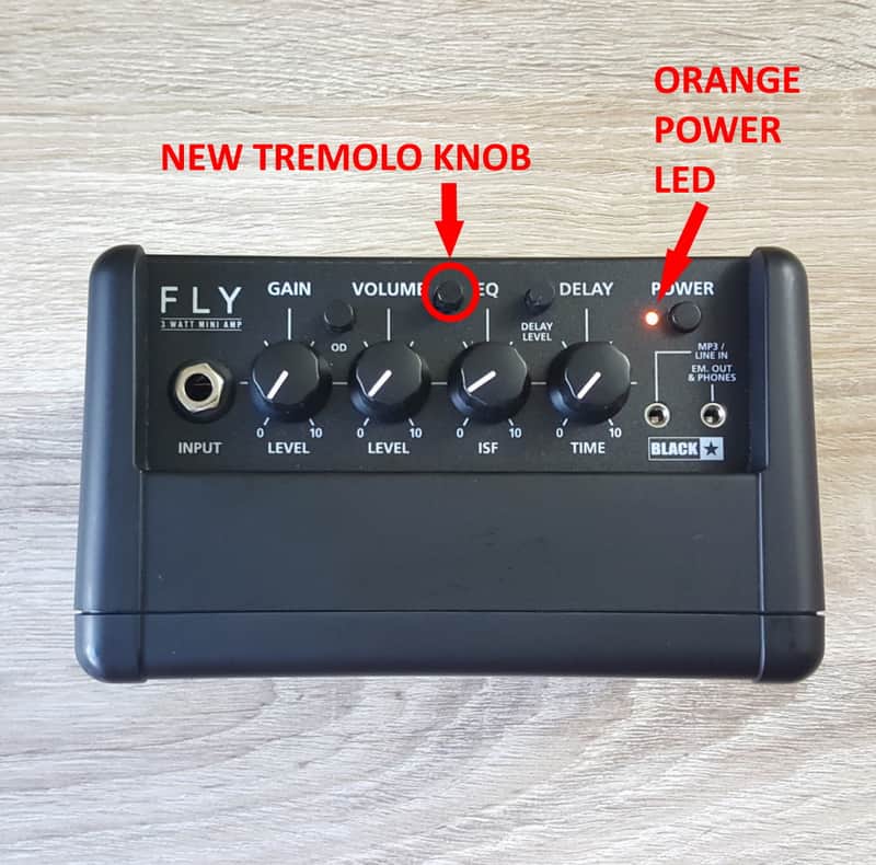 Hand-modified Blackstar Fly 3 Watt guitar amplifier combo with added Tremolo image 1