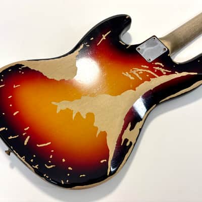 Fender Jazz Bass Jaco Pastorius Tribute Relic 2013 Custom Shop Sunburst Fretless image 14