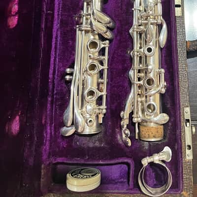 Penzel Mueller Double Wall Silver Clari-Met  Bb Clarinet 1920 - sterling silver image 1