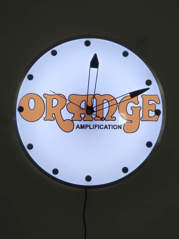 Orange Amplification Dealer Style Light Up Clock Killer Cool Mancave/Garage Item image 1