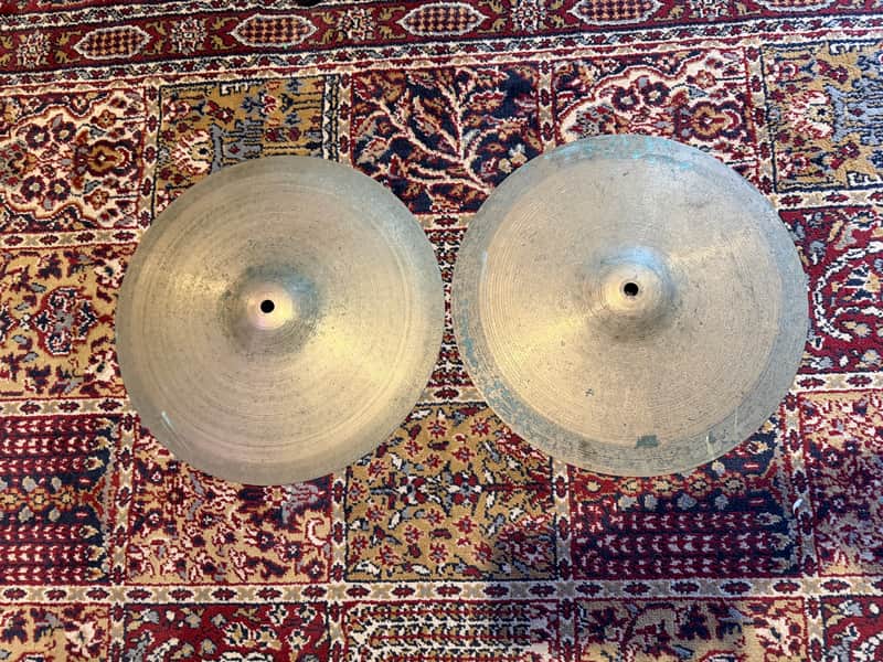 1960s Super Zyn 14” HiHats - B20 Made in England image 1