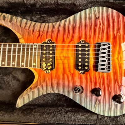 Vik Guitars Duality 7L Left-Handed Lefty LH Left "Pacific Sunset" image 14