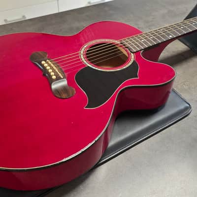 Gibson EC-10 Standard 1998 Special Limited Edition Cherry Red EC10 Pro Studio Guitar American 90s USA Acoustic Electric Thin Thinline Jumbo Stage Songwriter Light Lightweight Only 2kg image 8
