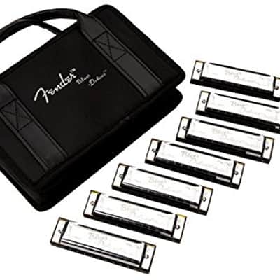 Fender Blues Deluxe Harmonicas, Set of 7, Keys of C, G, A, D, F, E, Bb image 1