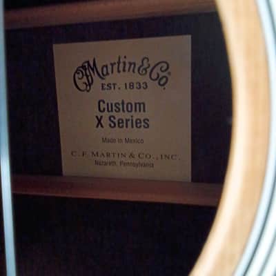 Martin Custom X Series (made in Mexico) Acoustic Guitar image 2