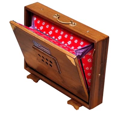 2 Octave Shruti Box Premium Teak Wood Indian Drone Instrument 440Hz image 9
