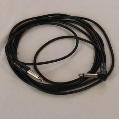 Vintage Italian Instrument Cable Mono 1/4" Male to Curved Mono 1/4" Male image 1