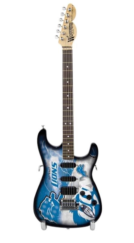 Woodrow Detroit Lions 10" Collectible Mini Guitar image 1