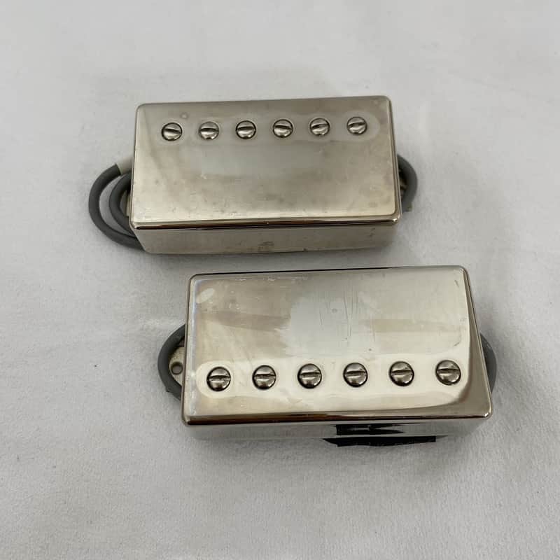 Nickel Epiphone Guitar Humbucker Pickups Neck and Bridge Set image 1
