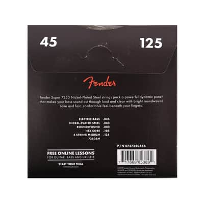 Fender 7250-5M Pure Nickel Round Wound Medium 45-125 image 2