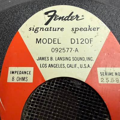 Fender JBL D-120F Pair 12" Speaker 8 Ohm - Orange image 5