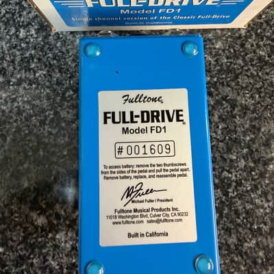 Fulltone FD1 Full-Drive 1 Overdrive 2018 - Present - Blue image 2