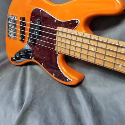 Sadowsky MetroExpress Hybrid P/J 5 String Bass Roasted Maple Candy Apple Orange image 1