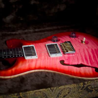 PRS Custom 24 Semi-Hollow Wood Library Bonnie Pink 10 Top image 5