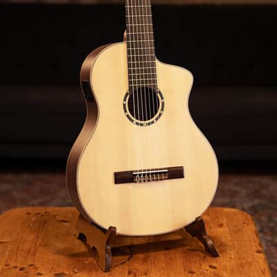 Ortega RCE133-7 Family Series Pro Solid Spruce Top Nato Neck Nylon 7-String Classical Acoustic-Electric Guitar w/Gig Bag image 21