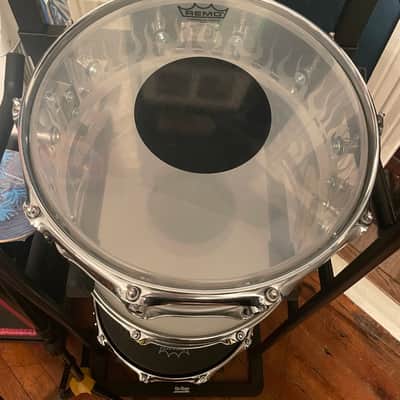 Spaun 5.5x14" Acrylic Snare Drum - 2000's - Clear w/ Sanblasted Flames image 5