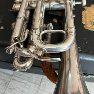 Frank Holton "New Proportion" Cornet — Serial #6646 — Chicago, c.1903–05 — Silver Plate — Collector-Player — Original Case, Extra Slides & Two Period Holton Mouthpieces image 15