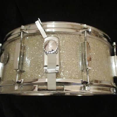 Tempro Vintage 14 X 5 Snare Drum, Silver Sparkle, Made In Japan - Excellent! image 3