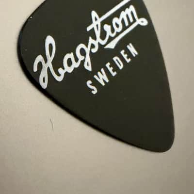Hagstrom Guitar pick 70s-80s - Black with white lettering image 2