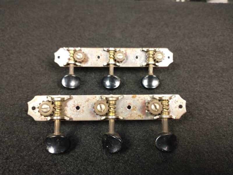 Vintage Kluson Tuners for Flat Top 30's Black Button image 1