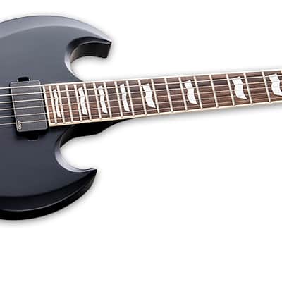 ESP LTD Viper-400 Baritone Black Satin Electric Guitar + ESP Hard Case - Brand New! image 4