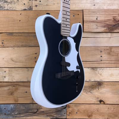 Fender Jack White Signature Triplesonic Acoustasonic Telecaster 2025 - Satin Arctic White with Black Top image 3