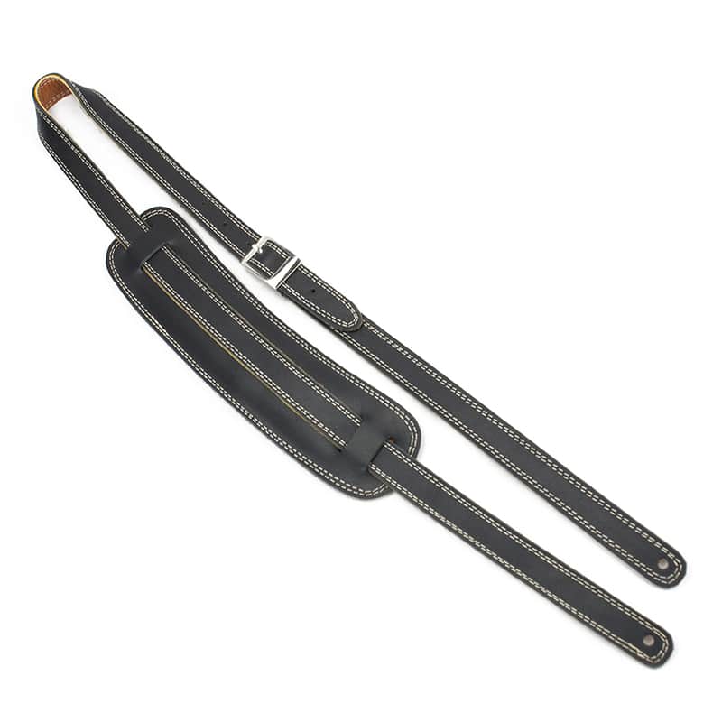 Henry Heller Vintage 50s Style - Black Leather Guitar Strap image 1