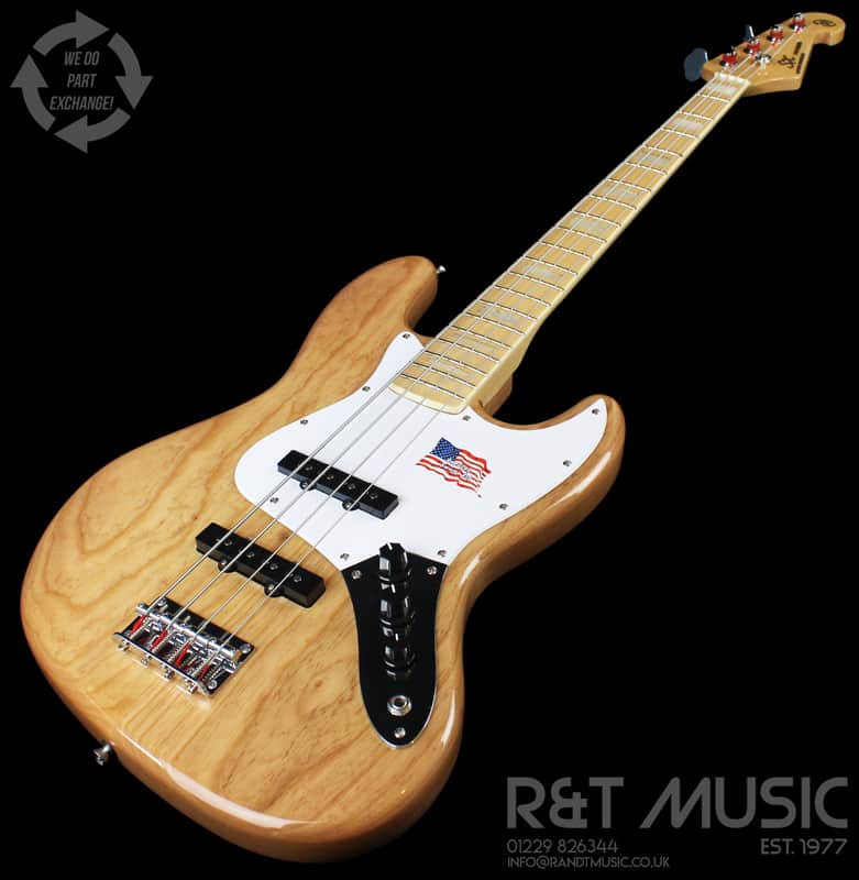 SX SJB75 Bass Guitar in Swamp Ash Natural | Reverb