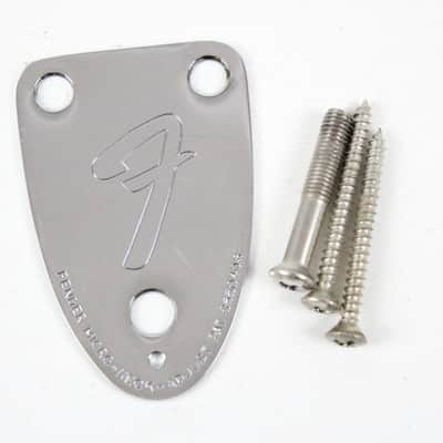 1979 Vintage Fender Telecaster/Stratocaster Chrome 3-Bolt NeckPlate USA 1970s CBS Era image 1