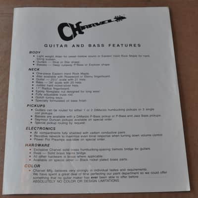 Charvel  San Dimas vintage catalog booklet brochure. 1970's? Excellent. image 4