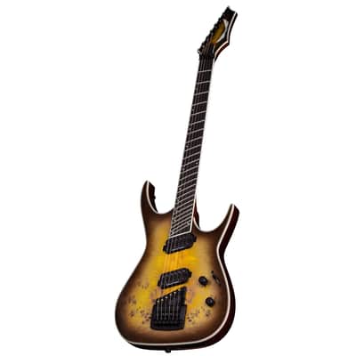 Dean Exile Select Multiscale Kahler Guitar, Ebony, Satin Natural Black Burst image 3