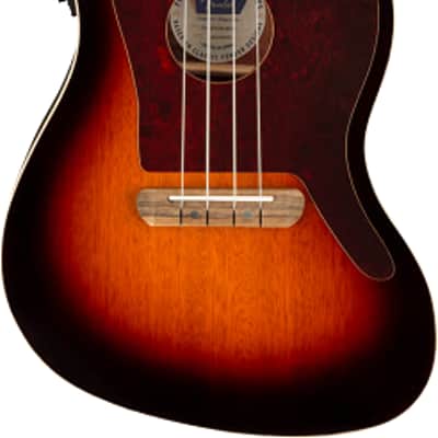 Fender Fullerton Jazzmaster Ukulele, Walnut Fingerboard, Tortoiseshell Pickguard, 3-Color Sunburst image 3