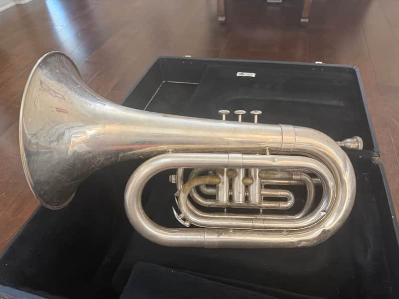 Blessing brand Silver Marching Baritone Horn. Made in USA image 1