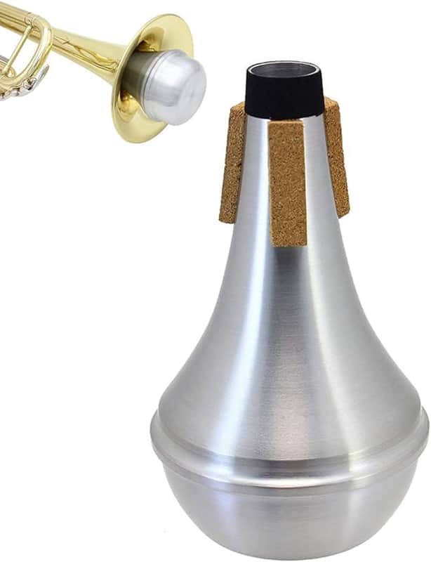 Trumpet Straight Mute,HoFire Lightweight Aluminum Practice Trumpet Mute Silencer image 1