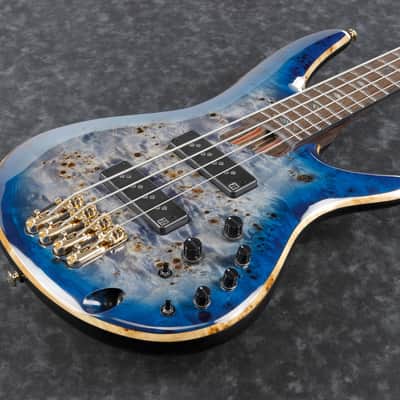 Ibanez SR Premium 4 String Electric Bass w/Bag - Cerulean Blue Burst (SR2600CBB) image 8