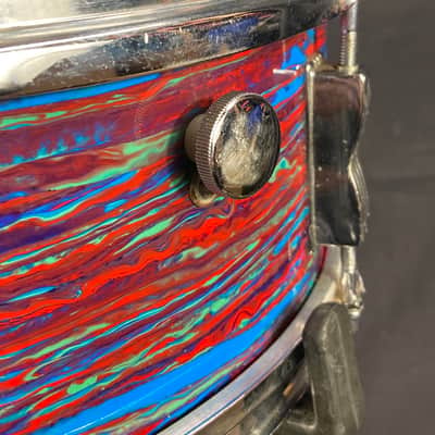 Ludwig 1971 Psychedelic Red - 5x14" Jazz Festival Snare Drum, Excellent! image 17