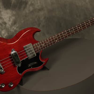 1965 Gibson EB-0 Bass Cherry wide nut width image 12