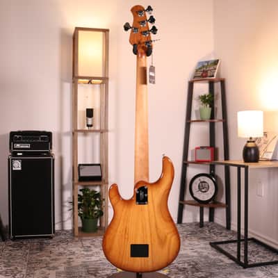 MusicMan Stingray Special HH 5 strings - Roasted Flamed Maple Fingerboard, Hot Honey image 9