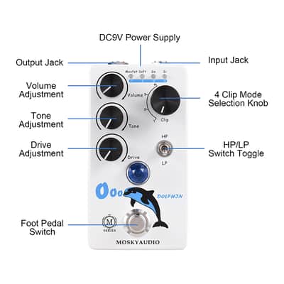 Distortion/Overdrive Guitar Effect Pedal 4 Mode Switch image 5