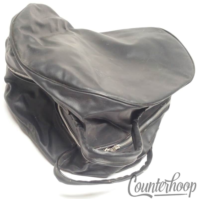 *Pearl Leather 8x12" Tom Drum Case/Bag Made In Japan Vintage 60s Soft Shell image 1
