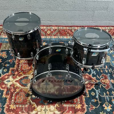 Ludwig 50th Anniversary Vistalite 3-Piece Drum Set - Black Sparkle Smoke image 3