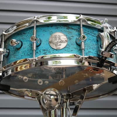 HHG Drums Super-muff Seamless Copper Snare Drum 2022 Natural Patina Copper image 11