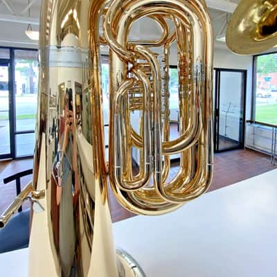 New Alexander model 164 "Kaisertuba" BBb Tuba in Gold Brass,4 valves, Lacquered,Nickel-Silver Garland; with Care Kit image 18