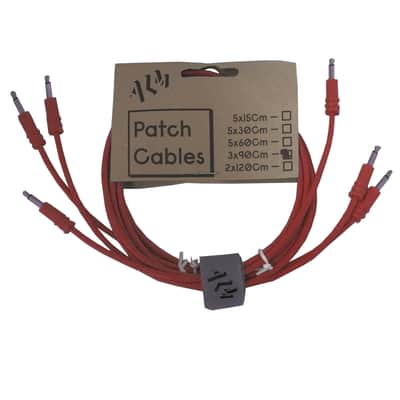 ALM Busy Circuits ALM-PC001x90 Eurorack Patch Cables (3 x 90cm) - Red image 2