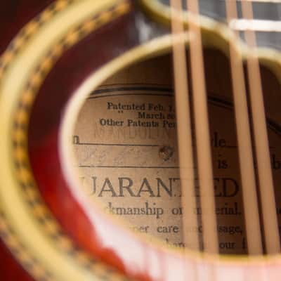 Gibson  Model A-4 Snakehead Carved Top Mandolin (1923), ser. #73657, original black hard shell case. image 15